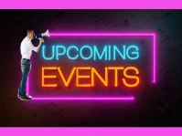 Black  Upcoming Events Yard Sign Рекламный щит template