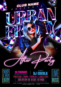 Black Urban Friday After Party A3 Video template