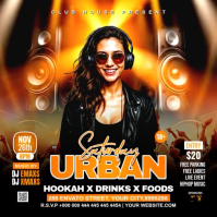 Black Urban Nightlife Event Instagram Post Video template