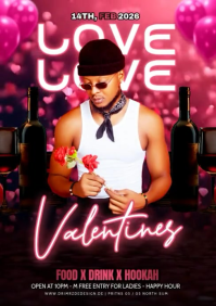 Black Valentine's Day Celebration A3 Video template