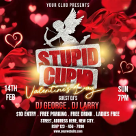 Black Valentine's Day DJ Event Instagram Post Video Wpis na Instagrama template