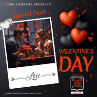 Black Valentine's Day Special Square Video template