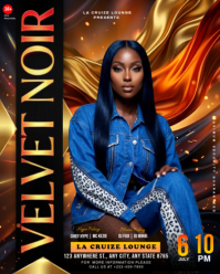 Schwarz Velvet Noir Lounge Event Instagram Portrait Template