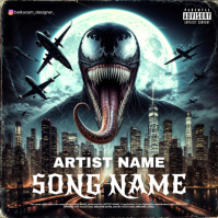 Zwart Music Album Cover Pochette d'album Template