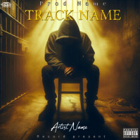 Black Vintage Alone Man Jail Sad Hope  Album Cover Portada de Álbum template