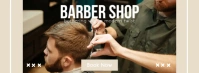Black Vintage Barber Shop Facebook Cover Photo template