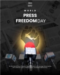 Black Vintage Black And Yellow Modern World Press Freedom Day Instagram Post Instagram Portrait template