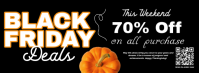 Black Vintage Black Friday Deals Advert Order Now Facebook Cover Photo template