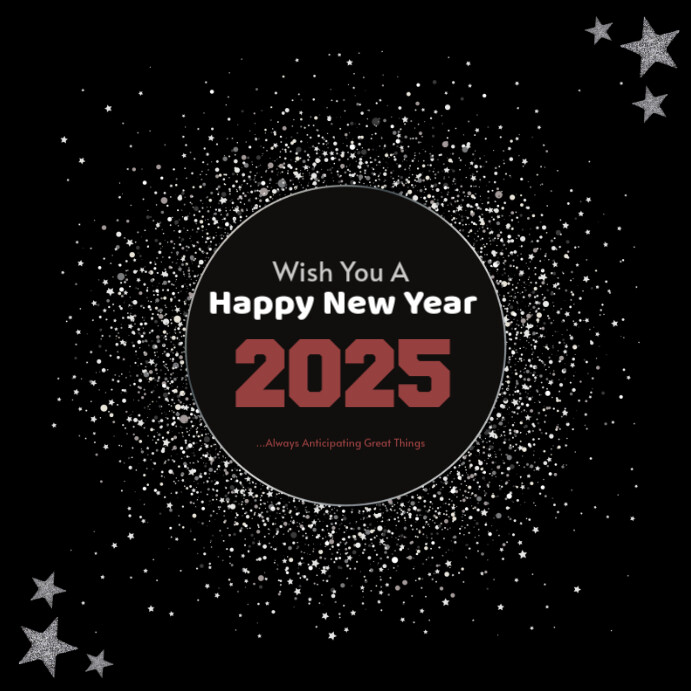 Black Vintage Black Happy New Year Design Poster Instagram Post ...