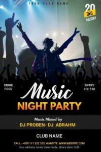 Black Vintage Concert/band Design Template Pinterest Graphic