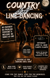 Black Country Line Dancing Event 小报 Template