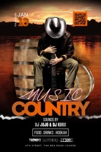 Black Vintage Country Poster template