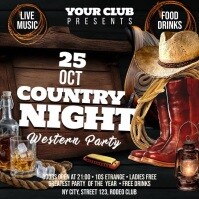 Country Night Instagram Post Wpis na Instagrama template