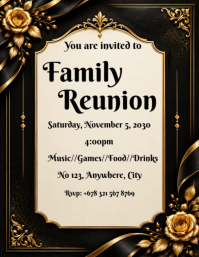 Preto Family Reunion Pamflet Template