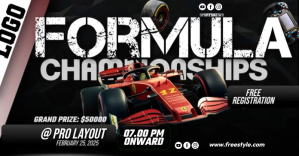 Black Formula Championships Image partagée Facebook Template