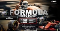Black Vintage Formula Racing  Facebook Shared Image template