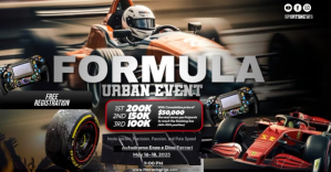 Black Formula Racing Event delt Facebook-billede Template