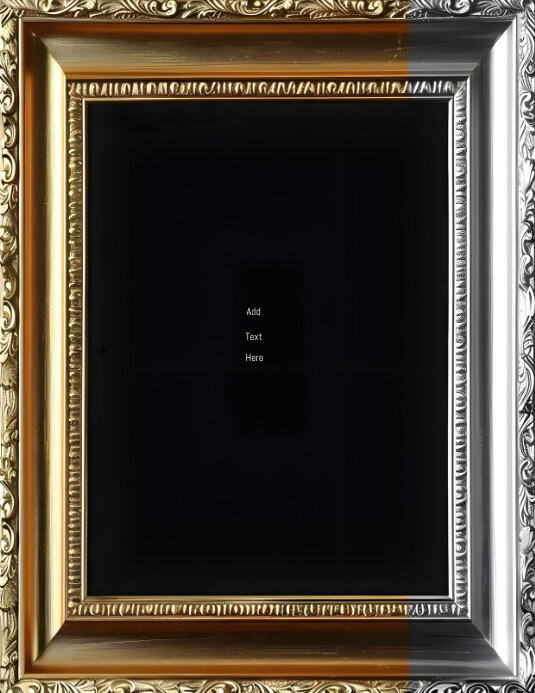 Black Vintage Frame Design  Flyer (us Letter) template