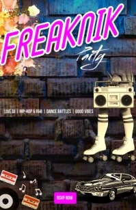 Black Vintage Freaknik Party Tabloid template