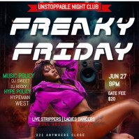 Black Black Vintage Freaky Friday Design Templates  Instagram Post Instagram 帖子