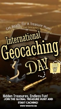 Black Vintage Geocaching Instagram Story template