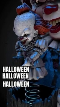 Black Vintage Halloween Costume Design Instagram Reel template