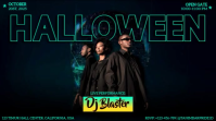 Black Vintage Halloween Event 2025 Digital Display (16:9) template