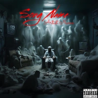 Black Vintage Horror Song 2025 Album Cover template