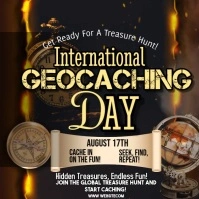 Black Vintage International Geocaching Day Instagram Post template