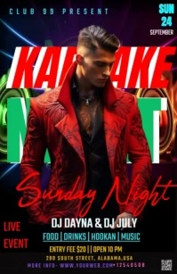 Black Vintage Karoake Night Tabloid แทบลอยด์ template