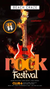 Black Vintage Live Concert Video Instagram Story template