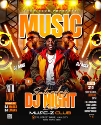 Sort DJ Night Event Instagram Portrait Template