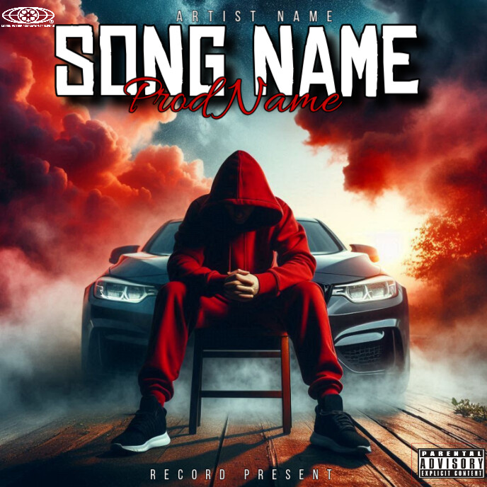 Black Vintage Lurcury Car Mixtape Cover Rap Cd  Album Cover 专辑封面 template