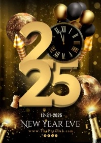Black Vintage Newyear A4 template