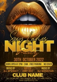 Black Vintage Party A3 template