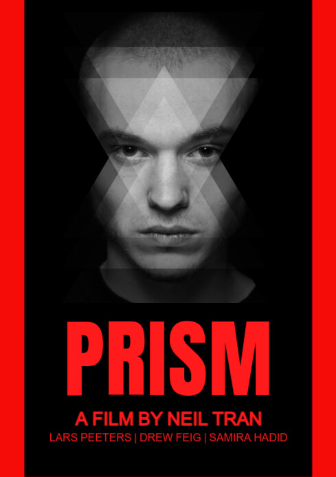 Black Vintage Prism Movie Album Cover Poster A4 template