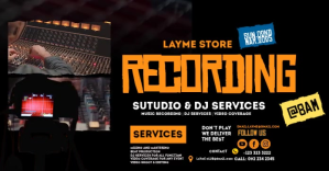 Black Vintage Recording Studio  Facebook Ad template