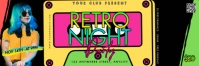 Black Vintage Retro Night Party Tajuk Twitter template