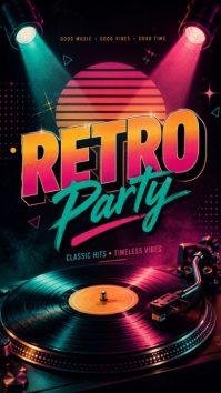 Negro Retro Party История на Instagram Template