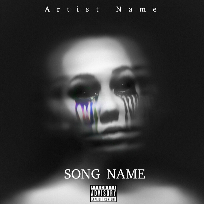Sad Rapper Backgrounds Black Vintage Sad Album Cover Album Cover Template | PosterMyWall
