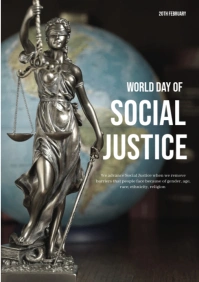 Black Vintage Social Justice  A4 template