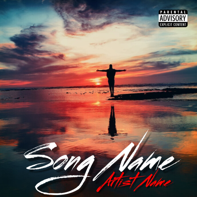 Black Vintage Sunset Song Album Cover Album C Template PosterMyWall