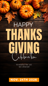 Black Thanksgiving Celebration Instagram Story Template