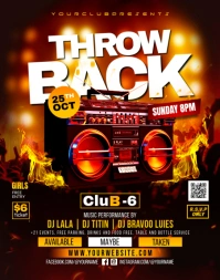 Black Vintage Throw Back Music Party Poster/wallboard Poster/muurbord template