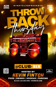 Black Vintage Throw Back Music Party Tabloid Poniekoerant template