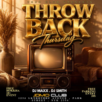 Hitam Throwback Thursday Event Сообщение Instagram Template