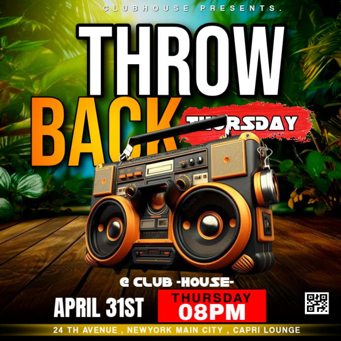 Throwback Thursday Event Square Template | PosterMyWall