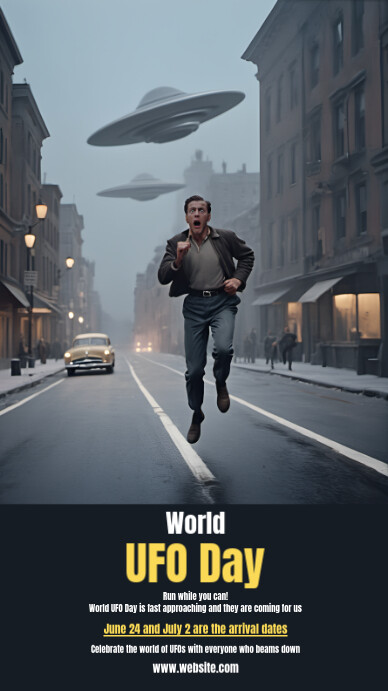 Vintage UFO Day Digital Display (9:16) template