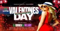 Black Vintage Valentines Day Party Facebook Ad template