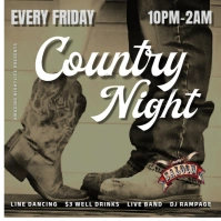 Black Vintage Vintage Country Music Night Line Danving Bar Flyer Template Instagram Post